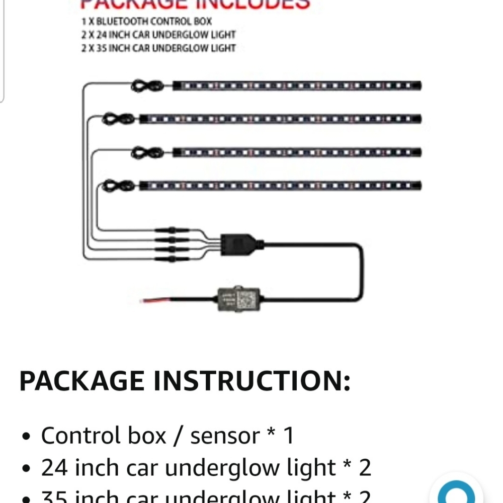 Car Underglow Lights, 4Pcs Multicolor Bluetooth Music Chasing Kit App Control - Picture 12 of 13